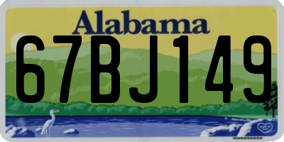 AL license plate 67BJ149