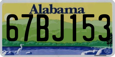 AL license plate 67BJ153