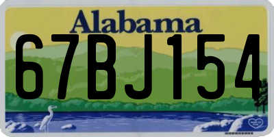 AL license plate 67BJ154