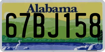 AL license plate 67BJ158