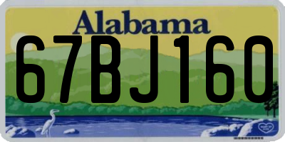 AL license plate 67BJ160