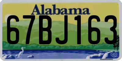 AL license plate 67BJ163
