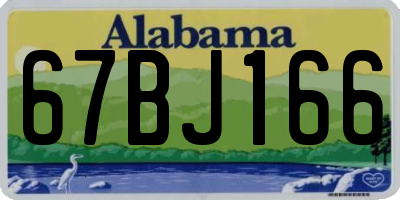 AL license plate 67BJ166