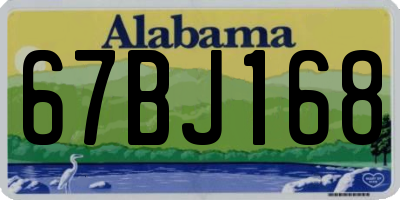 AL license plate 67BJ168