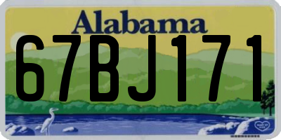 AL license plate 67BJ171