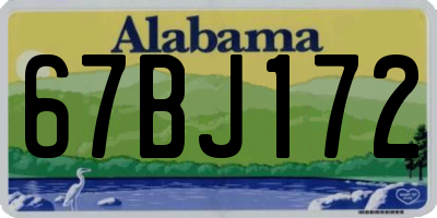 AL license plate 67BJ172
