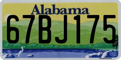 AL license plate 67BJ175