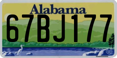 AL license plate 67BJ177