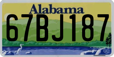 AL license plate 67BJ187