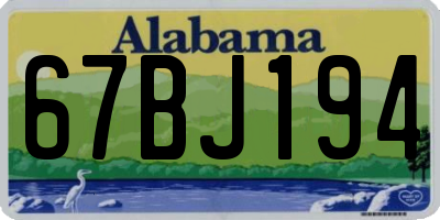 AL license plate 67BJ194
