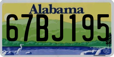 AL license plate 67BJ195