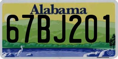 AL license plate 67BJ201