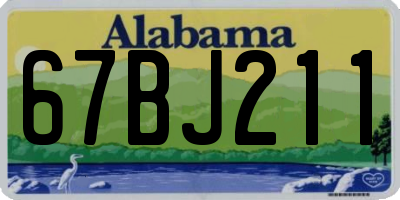 AL license plate 67BJ211