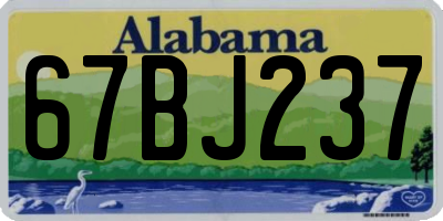 AL license plate 67BJ237