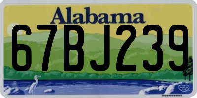 AL license plate 67BJ239
