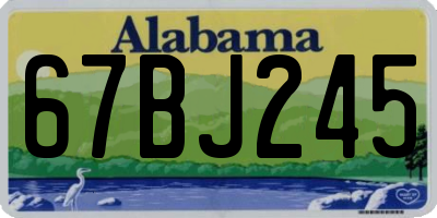 AL license plate 67BJ245