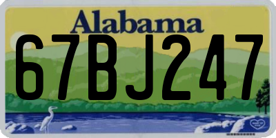 AL license plate 67BJ247