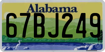 AL license plate 67BJ249