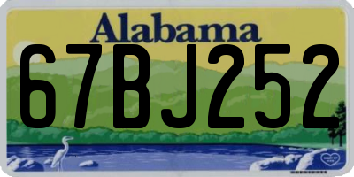 AL license plate 67BJ252