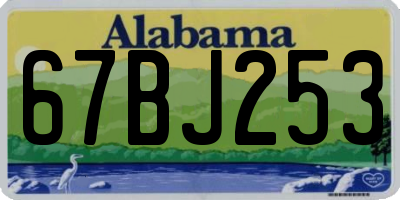 AL license plate 67BJ253