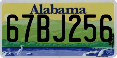 AL license plate 67BJ256
