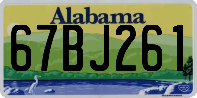 AL license plate 67BJ261