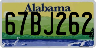 AL license plate 67BJ262