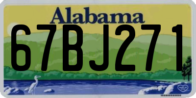 AL license plate 67BJ271