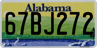 AL license plate 67BJ272