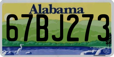 AL license plate 67BJ273