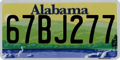 AL license plate 67BJ277