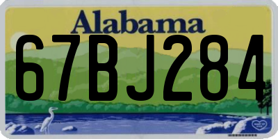 AL license plate 67BJ284