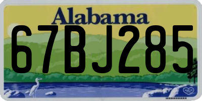 AL license plate 67BJ285