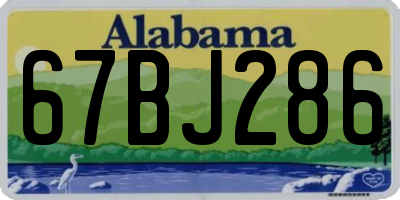 AL license plate 67BJ286