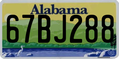 AL license plate 67BJ288