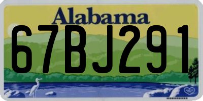 AL license plate 67BJ291