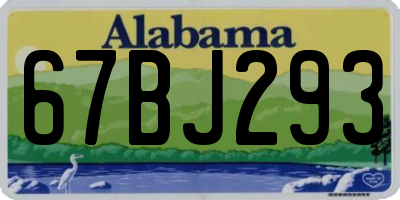 AL license plate 67BJ293