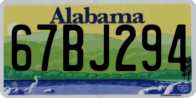 AL license plate 67BJ294