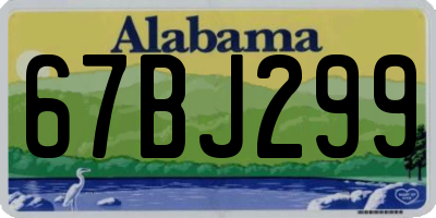 AL license plate 67BJ299