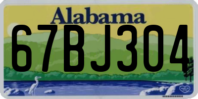AL license plate 67BJ304