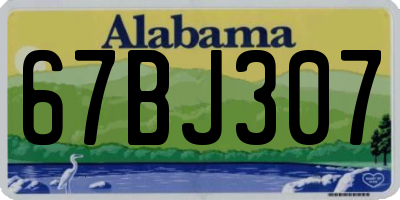 AL license plate 67BJ307