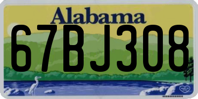 AL license plate 67BJ308