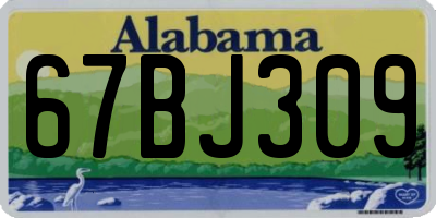 AL license plate 67BJ309
