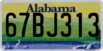 AL license plate 67BJ313