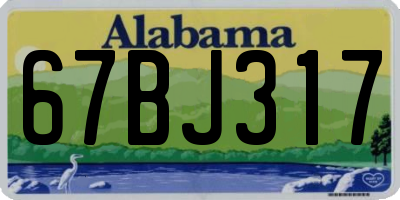 AL license plate 67BJ317