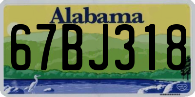 AL license plate 67BJ318