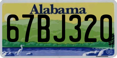 AL license plate 67BJ320