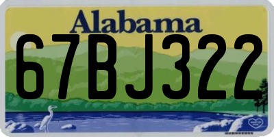 AL license plate 67BJ322