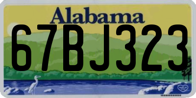 AL license plate 67BJ323