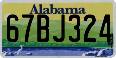 AL license plate 67BJ324
